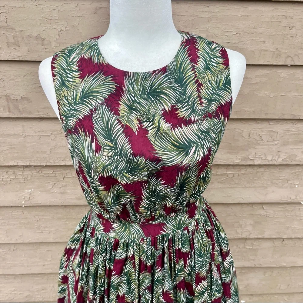 Custom retro tropical fit and flare dress! - Picture 2 of 6